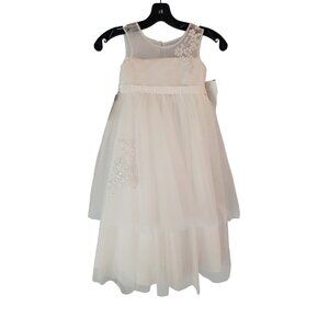 Ivory Tulle Illusion Flower Girl